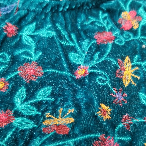 Umgee Boho Embroidered Velour Tank Dress - Picture 2 of 8